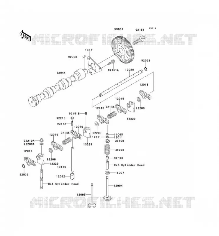 SOUPAPE/ARBRE A CAME Kawasaki SSV 950 2011 MULE 4010 DIESEL 4X4  KAF950FBF