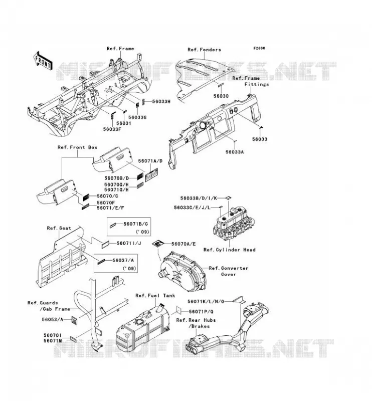 LABEL Kawasaki SSV 950 2011 MULE 4010 DIESEL 4X4  KAF950FBF