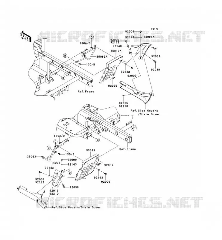 BAVETTE Kawasaki SSV 950 2012 MULE 4010 DIESEL 4X4  KAF950FCF