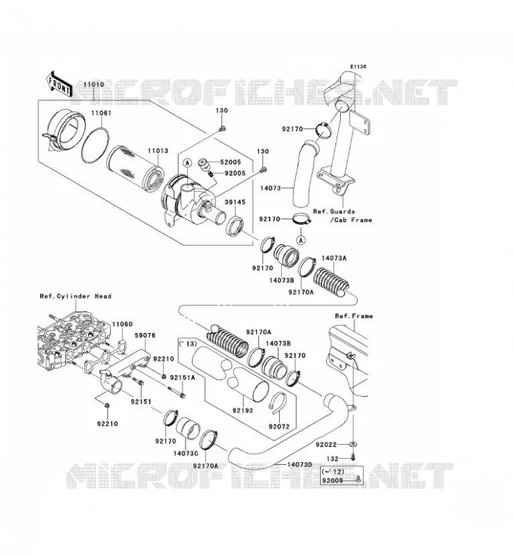 FILTRE A AIR Kawasaki SSV 950 2012 MULE 4010 DIESEL 4X4  KAF950FCF