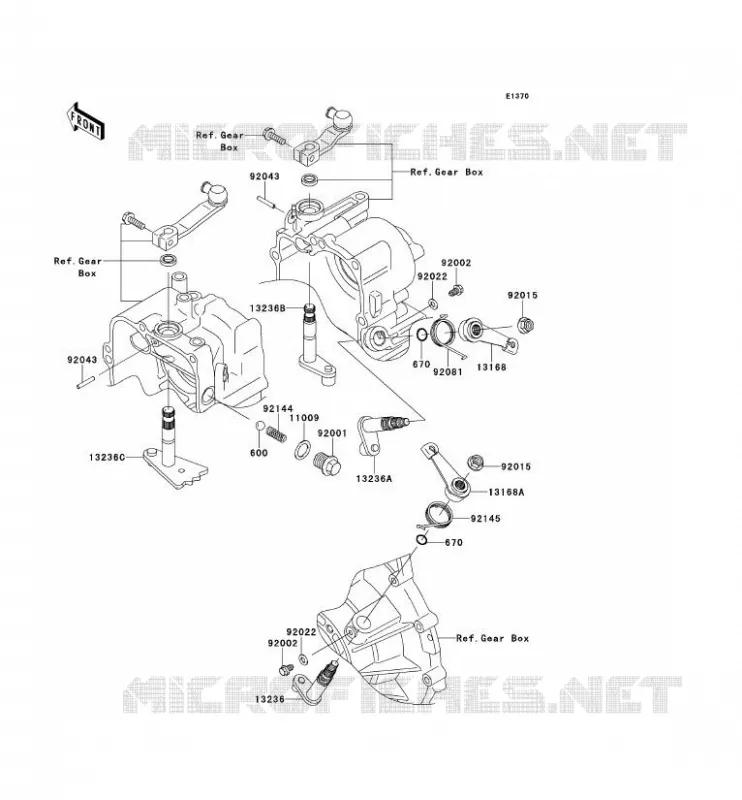 SELECTEUR Kawasaki SSV 950 2012 MULE 4010 DIESEL 4X4  KAF950FCF