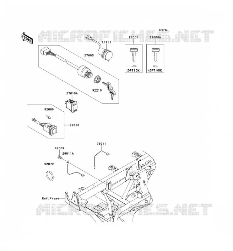 CONTACTEUR Kawasaki SSV 950 2013 MULE 4010 DIESEL 4X4  KAF950FDF