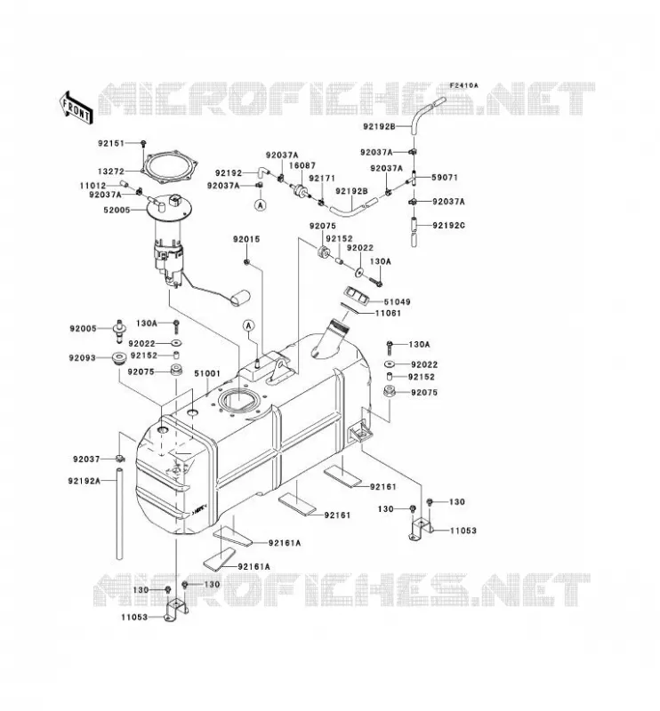 RESERVOIR CARBURANT Kawasaki SSV 950 2013 MULE 4010 DIESEL 4X4  KAF950FDF