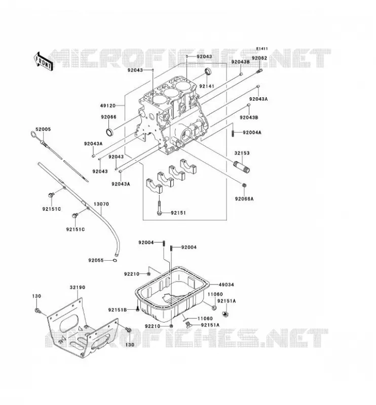 CARTER MOTEUR(S) Kawasaki SSV 950 2010 MULE 4010 TRANS 4X4 DIESEL  KAF950GAF