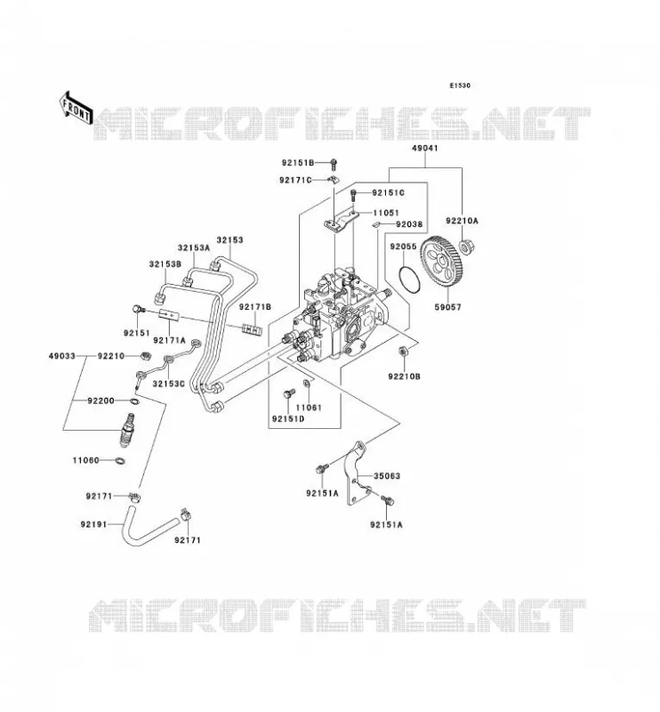 INJECTION CARBURANT Kawasaki SSV 950 2010 MULE 4010 TRANS 4X4 DIESEL  KAF950GAF