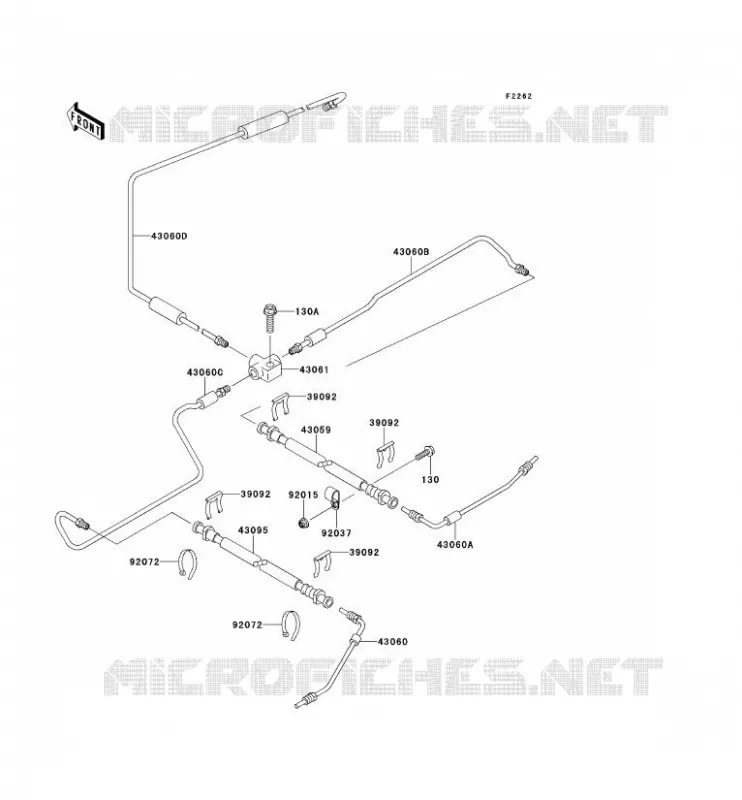 DURITE DE FREIN Kawasaki SSV 950 2010 MULE 4010 TRANS 4X4 DIESEL  KAF950GAF