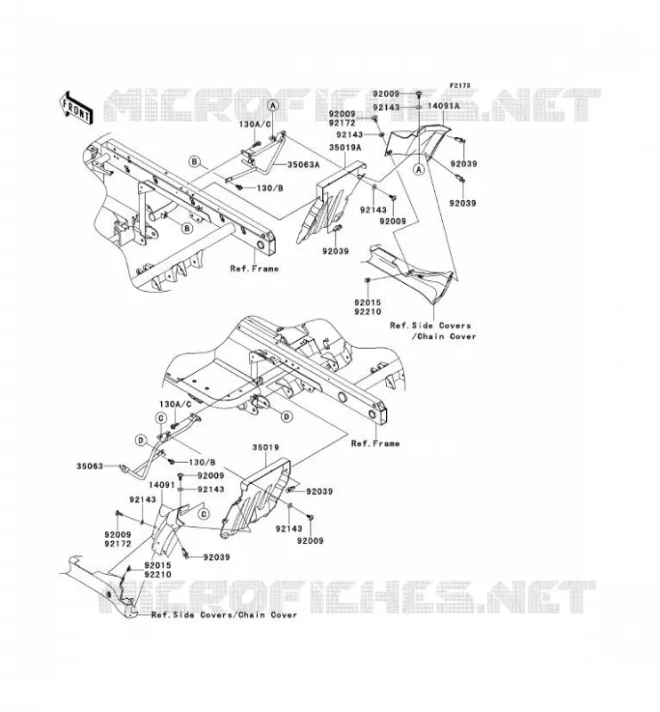 BAVETTE Kawasaki SSV 950 2010 MULE 4010 TRANS 4X4 DIESEL  KAF950GAF