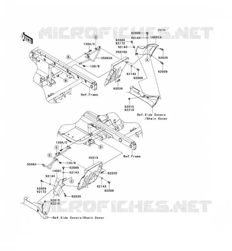BAVETTE Kawasaki SSV 950 2013 MULE 4010 TRANS 4X4 DIESEL  KAF950GDF