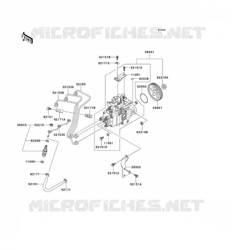 INJECTION CARBURANT Kawasaki SSV 950 2013 MULE 4010 TRANS 4X4 DIESEL  KAF950GDF