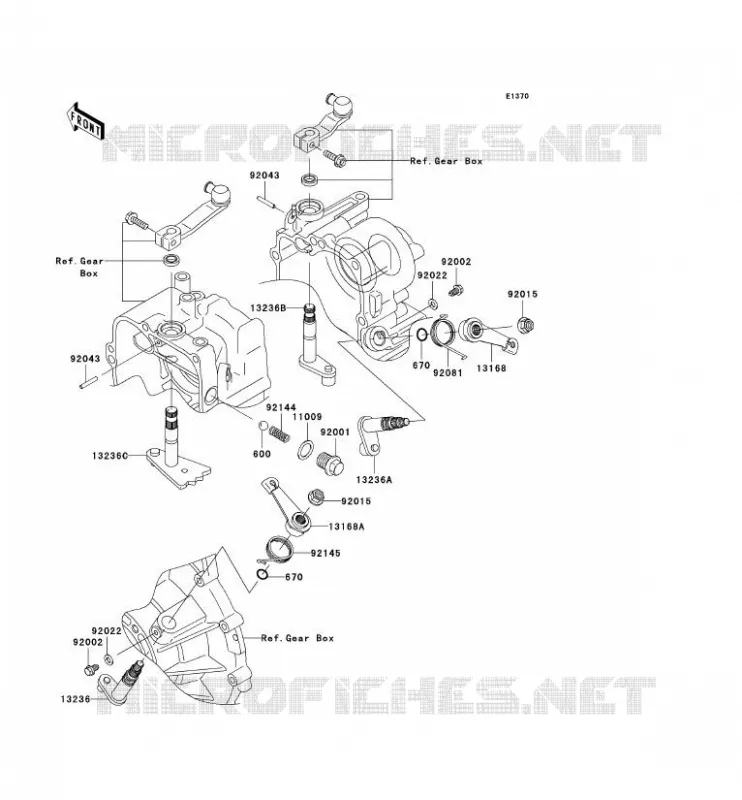 SELECTEUR Kawasaki SSV 950 2010 MULE 4010 TRANS 4X4 DIESEL  KAF950HAF
