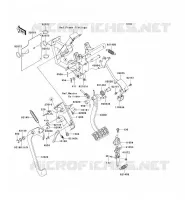 PEDALE DE FREIN/LEVIER ACCELERATEUR pour Kawasaki TERYX 750 4X4