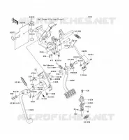 PEDALE DE FREIN/LEVIER ACCELERATEUR pour Kawasaki TERYX 750 4X4 LE