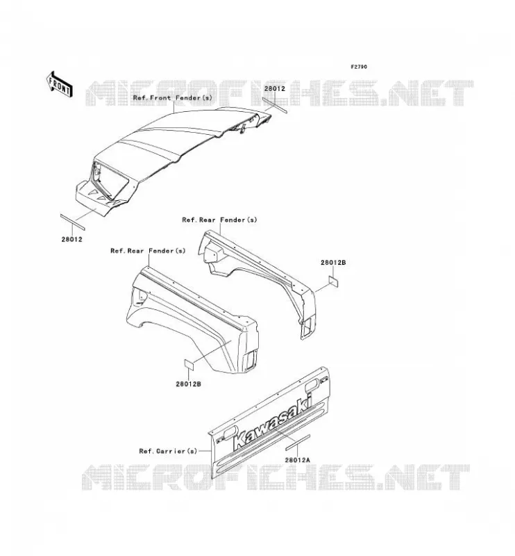CATADIOPTRES(CN) Kawasaki SSV 750 2012 TERYX 750 FI 4X4 LE  KRF750RCS
