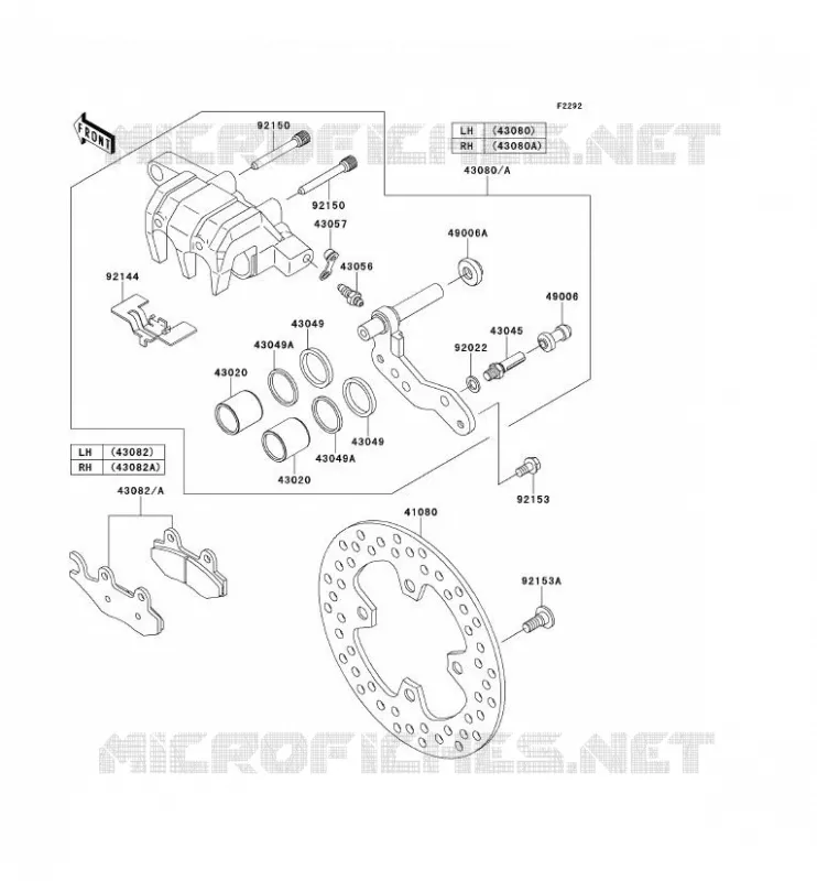 FREIN AVANT Kawasaki SSV 750 2012 TERYX 750 FI 4X4 LE  KRF750RCS