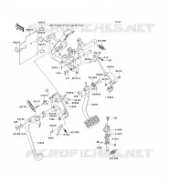 PEDALE DE FREIN/LEVIER ACCELERATEUR pour Kawasaki TERYX 750 FI 4X4 SPORT