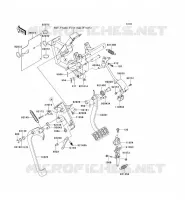 PEDALE DE FREIN/LEVIER ACCELERATEUR pour Kawasaki TERYX 750 FI 4X4 SPORT