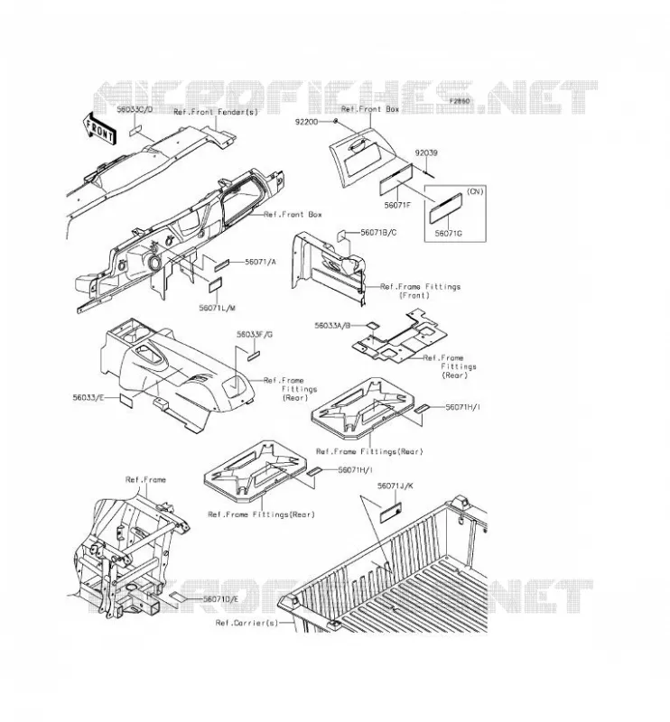 LABEL Kawasaki SSV 800 2015 TERYX  KRF800CFF
