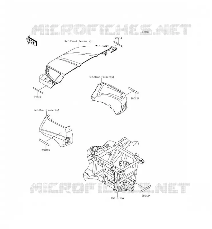 CATADIOPTRES(CN) Kawasaki SSV 800 2015 TERYX  KRF800CFF