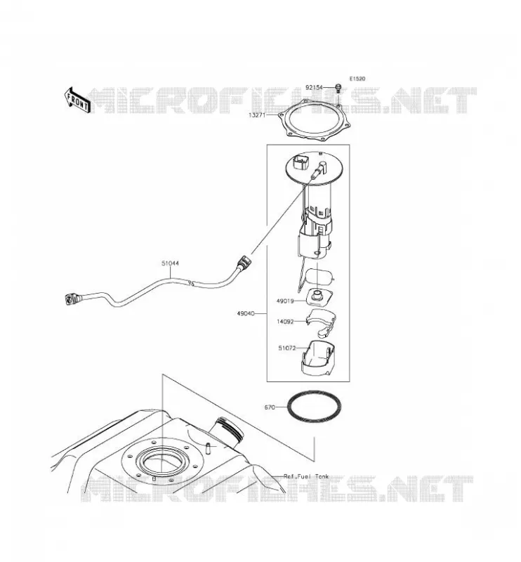 POMPE A ESSENCE Kawasaki SSV 800 2015 TERYX  KRF800CFF