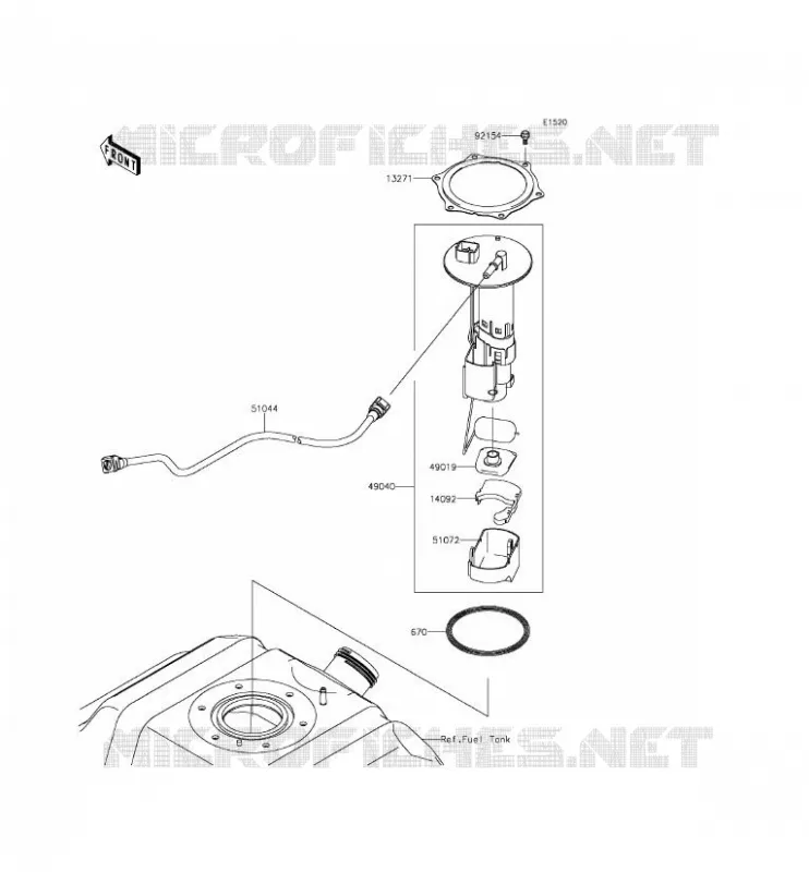 POMPE A ESSENCE Kawasaki SSV 800 2014 TERYX  KRF800DEF