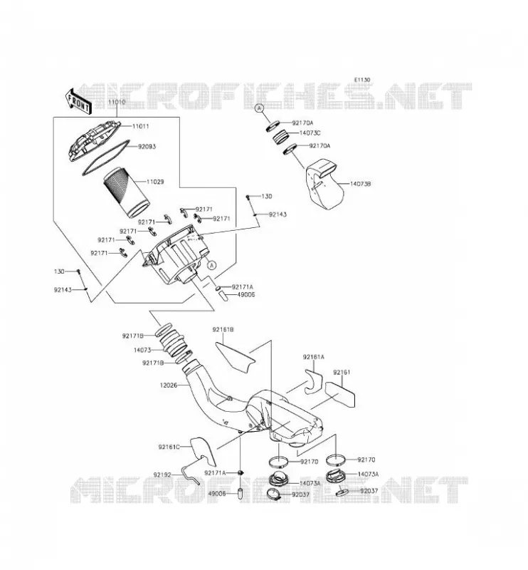 FILTRE A AIR Kawasaki SSV 800 2015 TERYX  KRF800DFF