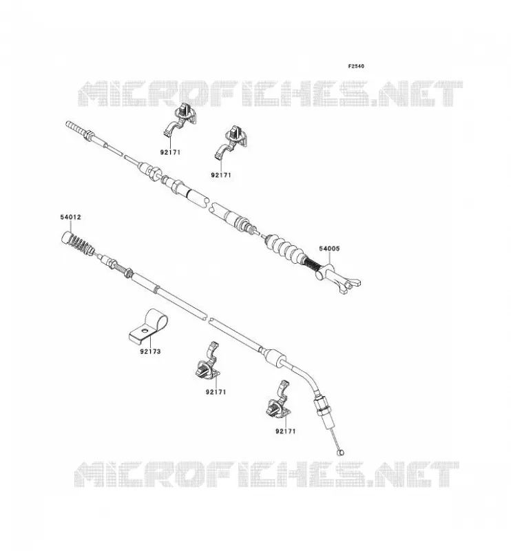 CABLES Kawasaki SSV 750 2012 TERYX 4 750 4X4  KRT750ACF