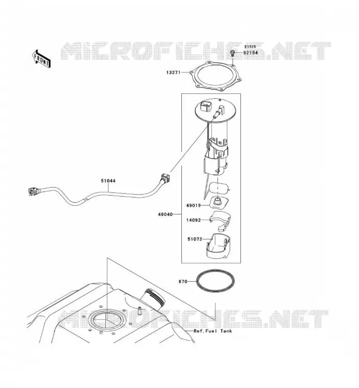 POMPE A ESSENCE Kawasaki SSV 750 2012 TERYX 4 750 4X4  KRT750ACF