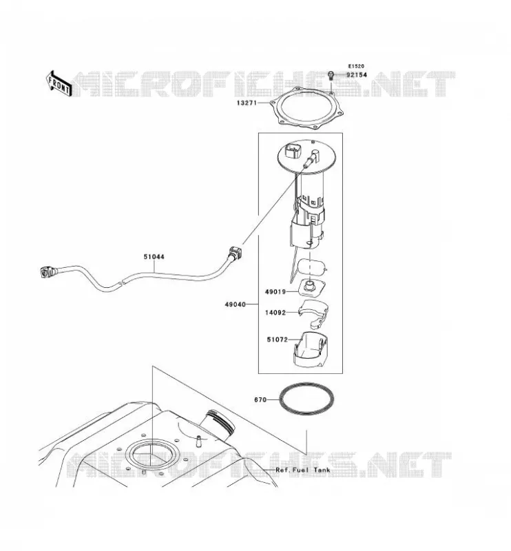 POMPE A ESSENCE Kawasaki SSV 750 2012 TERYX 4 750 4X4 EPS  KRT750DCF