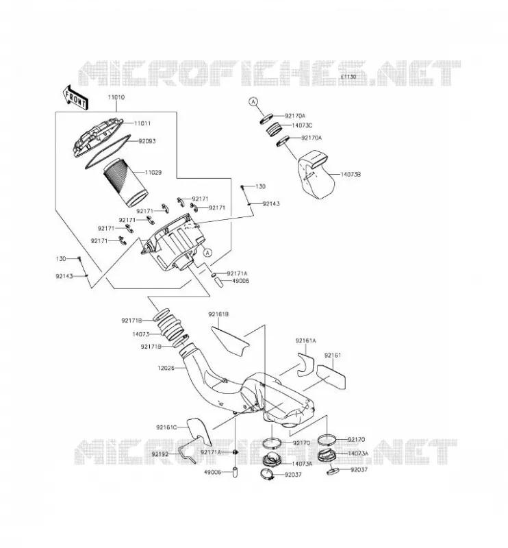 FILTRE A AIR Kawasaki SSV 800 2015 TERYX 4  KRT800AFF