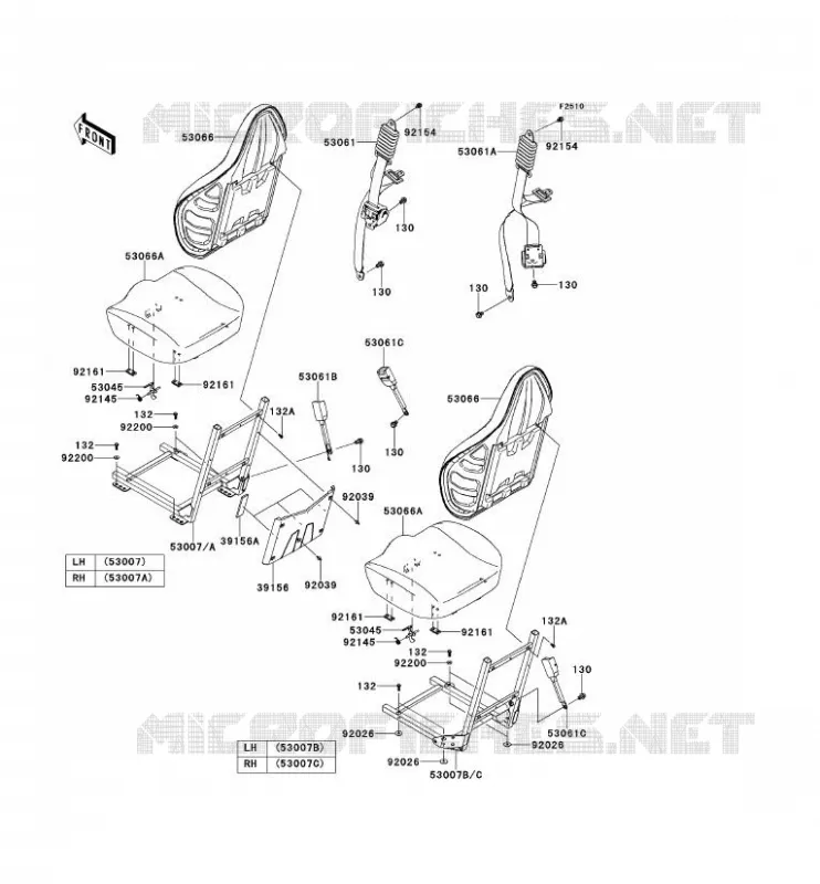 SELLE Kawasaki SSV 800 2014 TERYX 4  KRT800BEF