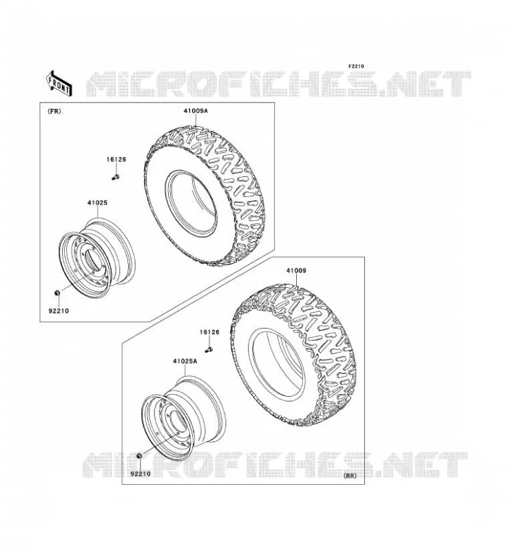 ROUE/PNEUS Kawasaki SSV 800 2014 TERYX 4  KRT800DEF