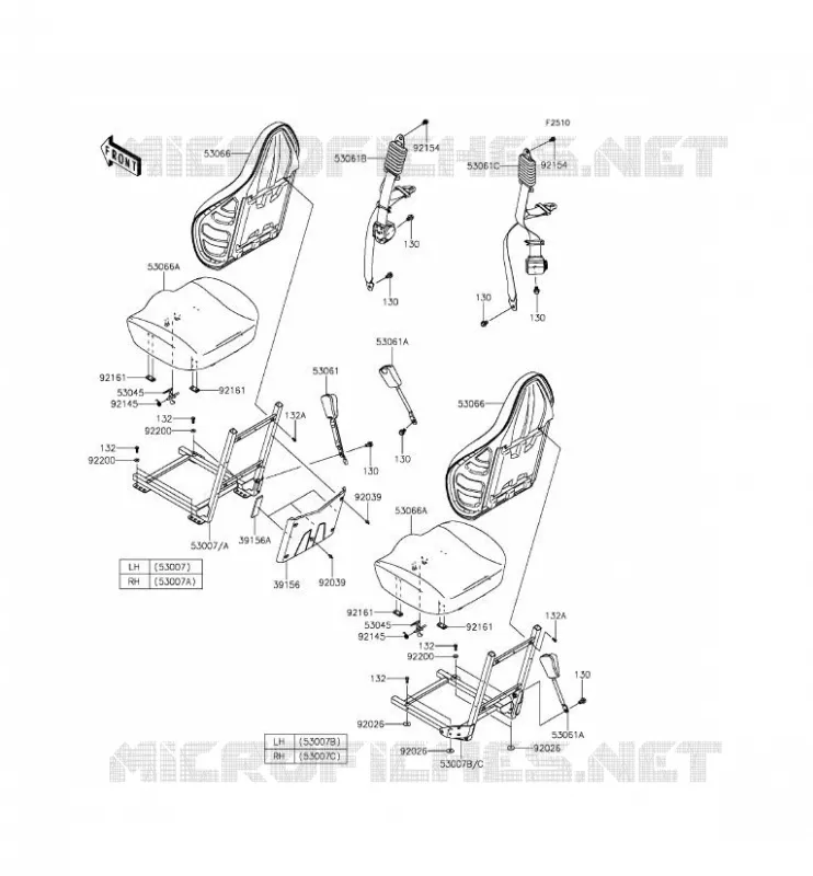 SELLE Kawasaki SSV 800 2015 TERYX 4  KRT800DFF