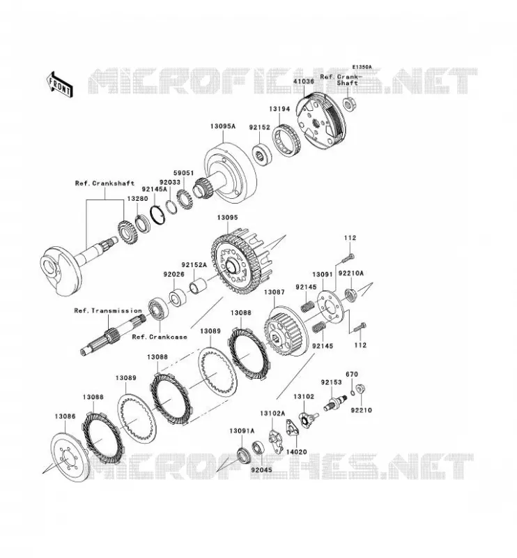 EMBRAYAGE Kawasaki TOUT-TERRAIN 110 2003 KLX110  KLX110-A2