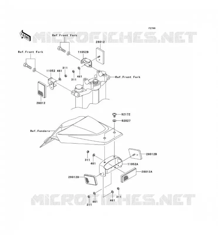 CATADIOPTRES(CN) Kawasaki TOUT-TERRAIN 110 2004 KLX110  KLX110-A3