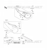 CACHE LAT&Eacute;RAL/GARDE CHAINE pour Kawasaki KLX110