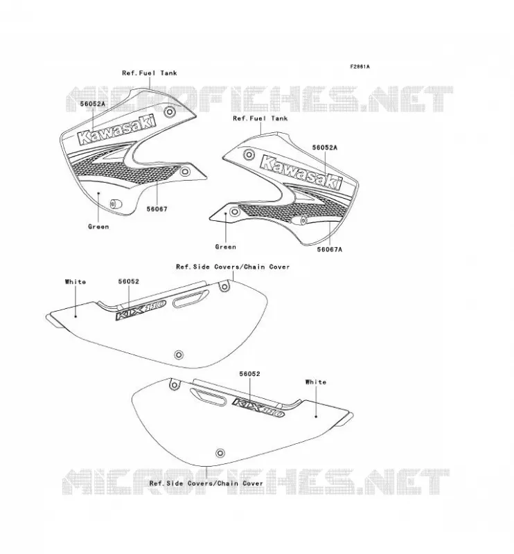 STICKER(GREEN) Kawasaki TOUT-TERRAIN 110 2007 KLX110  KLX110A7F