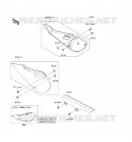 CACHE LAT&Eacute;RAL/GARDE CHAINE pour Kawasaki KLX110