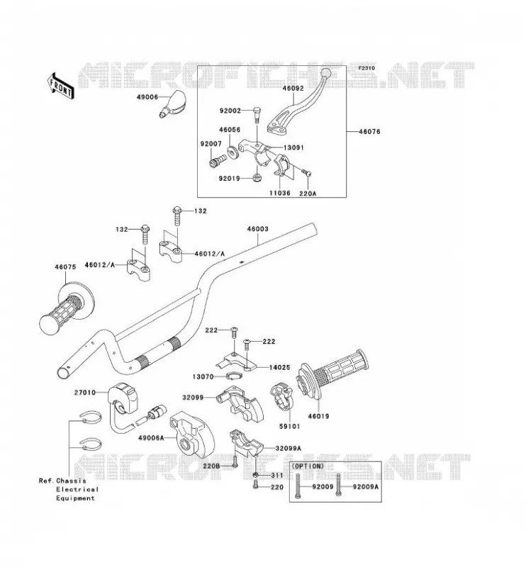 GUIDON Kawasaki TOUT-TERRAIN 110 2008 KLX110  KLX110A8F