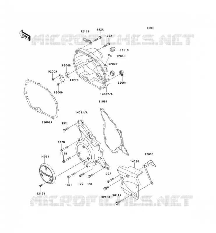 COUVERCLES MOTEUR Kawasaki TOUT-TERRAIN 110 2009 KLX110  KLX110A9F