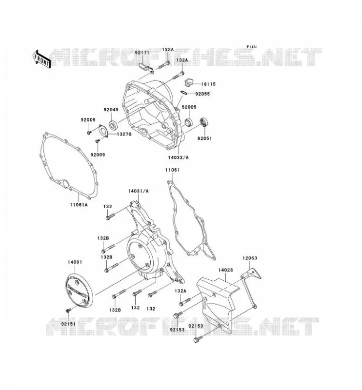 COUVERCLES MOTEUR Kawasaki TOUT-TERRAIN 110 2009 KLX110  KLX110A9F
