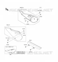 CACHE LAT&Eacute;RAL/GARDE CHAINE pour Kawasaki KLX110