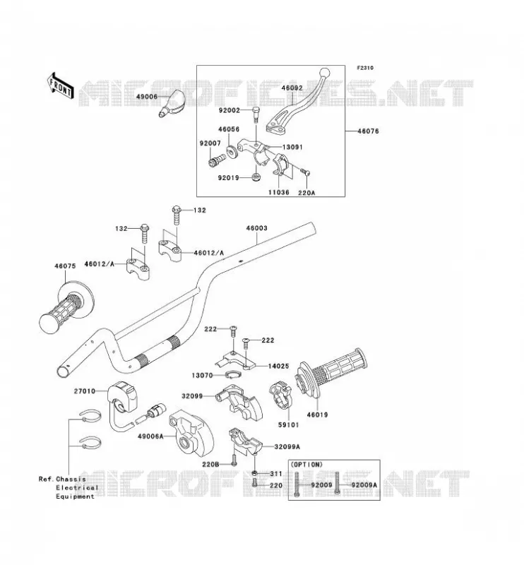 GUIDON Kawasaki TOUT-TERRAIN 110 2009 KLX110  KLX110A9FA