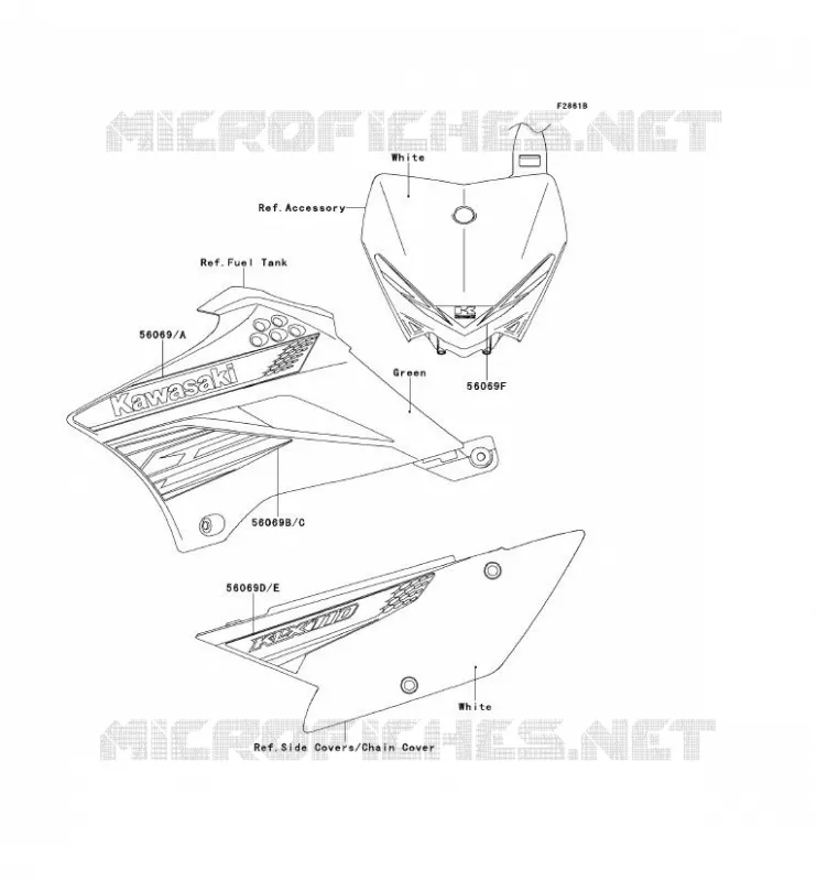 STICKER Kawasaki TOUT-TERRAIN 110 2012 KLX110  KLX110CCF