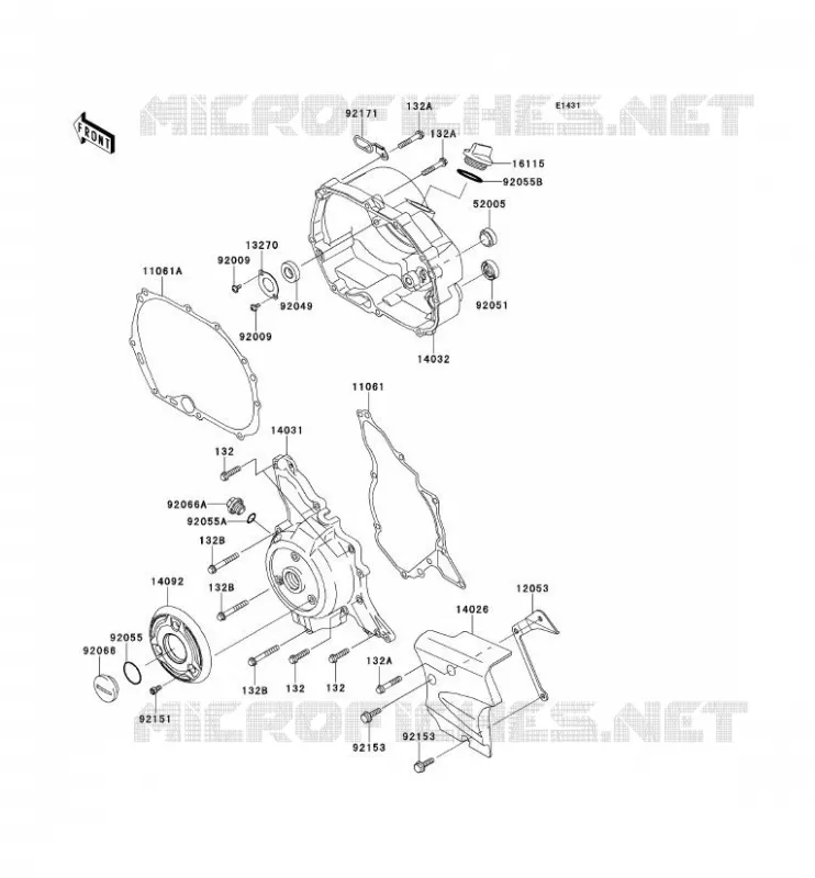 COUVERCLES MOTEUR Kawasaki TOUT-TERRAIN 110 2012 KLX110  KLX110CCF