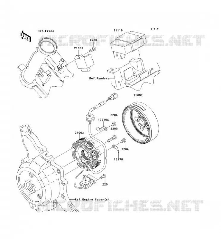 G&Eacute;N&Eacute;RATEUR Kawasaki TOUT-TERRAIN 110 2013 KLX110  KLX110CDF
