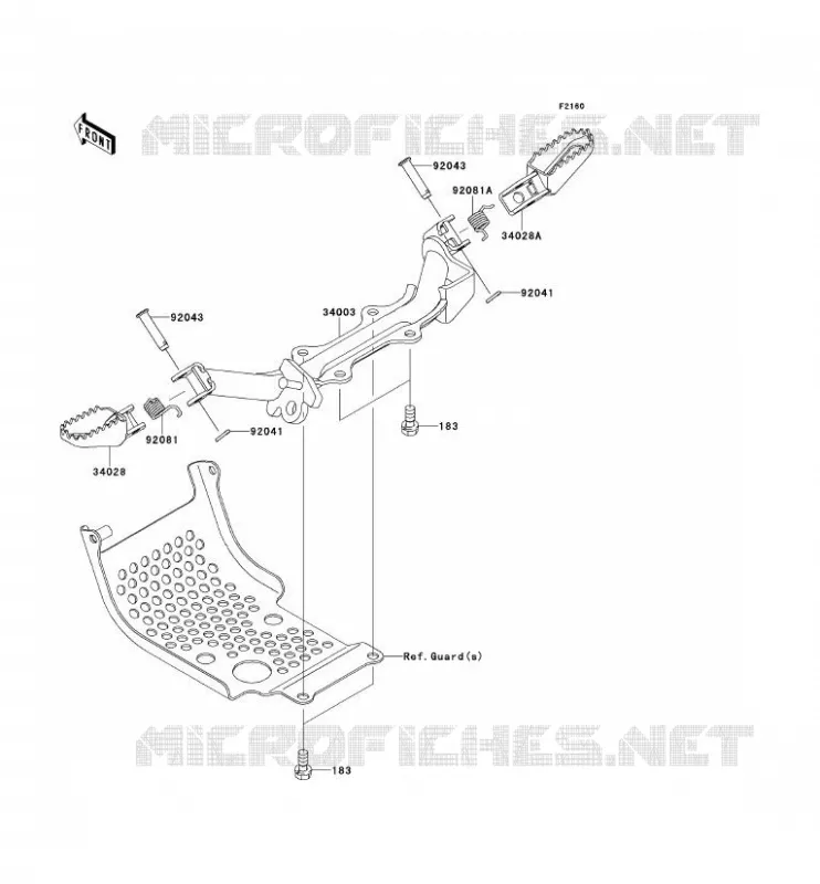 REPOSE PIED Kawasaki TOUT-TERRAIN 110 2013 KLX110  KLX110CDF