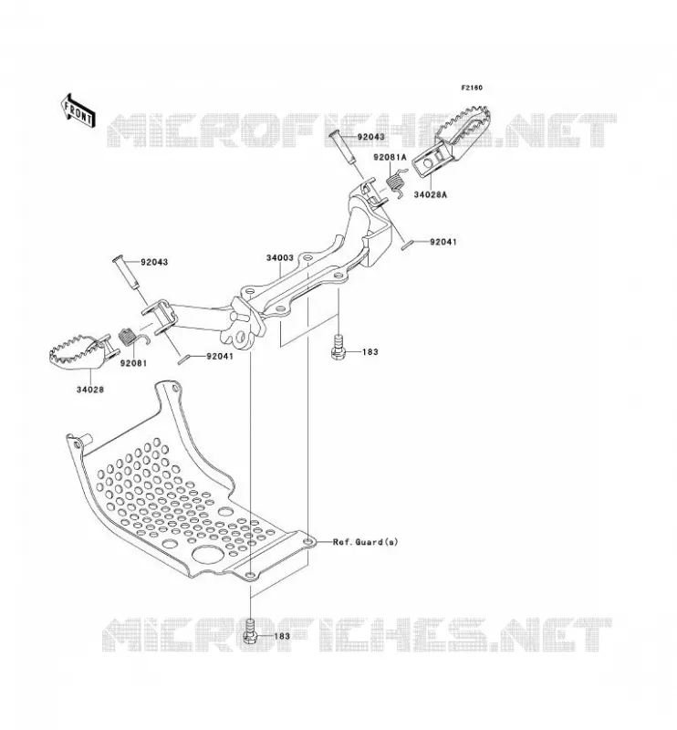 REPOSE PIED Kawasaki TOUT-TERRAIN 110 2014 KLX110  KLX110CEF