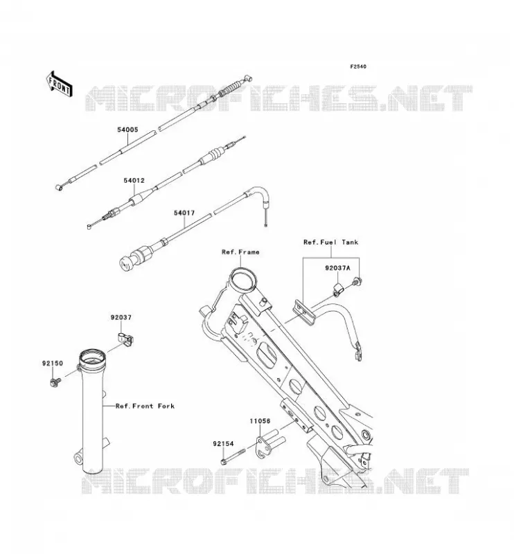CABLES Kawasaki TOUT-TERRAIN 110 2014 KLX110  KLX110CEF