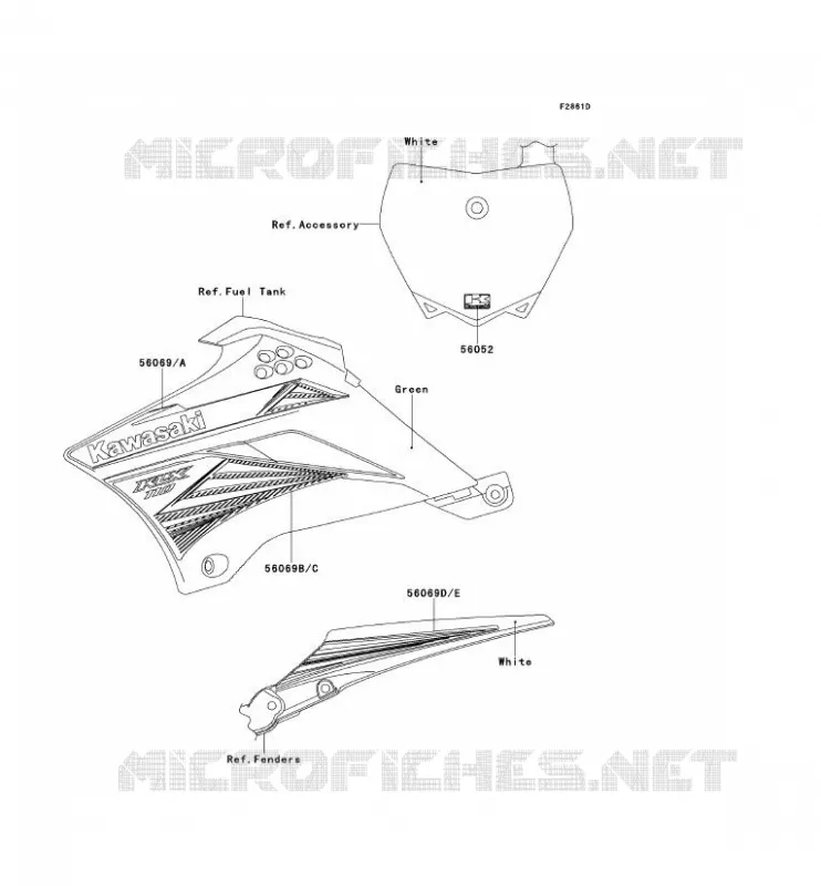 STICKER Kawasaki TOUT-TERRAIN 110 2014 KLX110  KLX110CEF