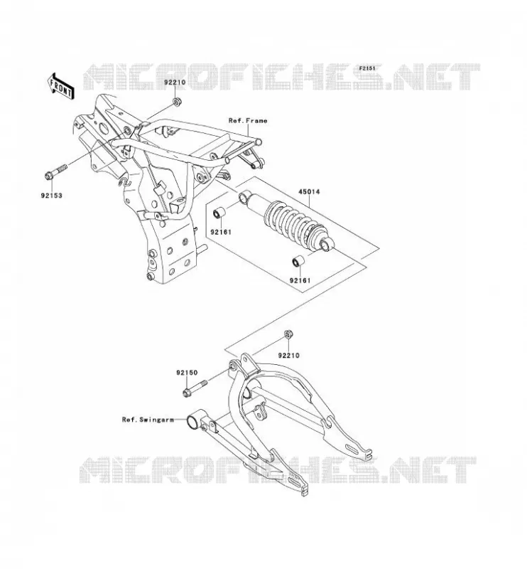 SUSPENSION/AMORTISSEUR Kawasaki TOUT-TERRAIN 110 2014 KLX110  KLX110CEF